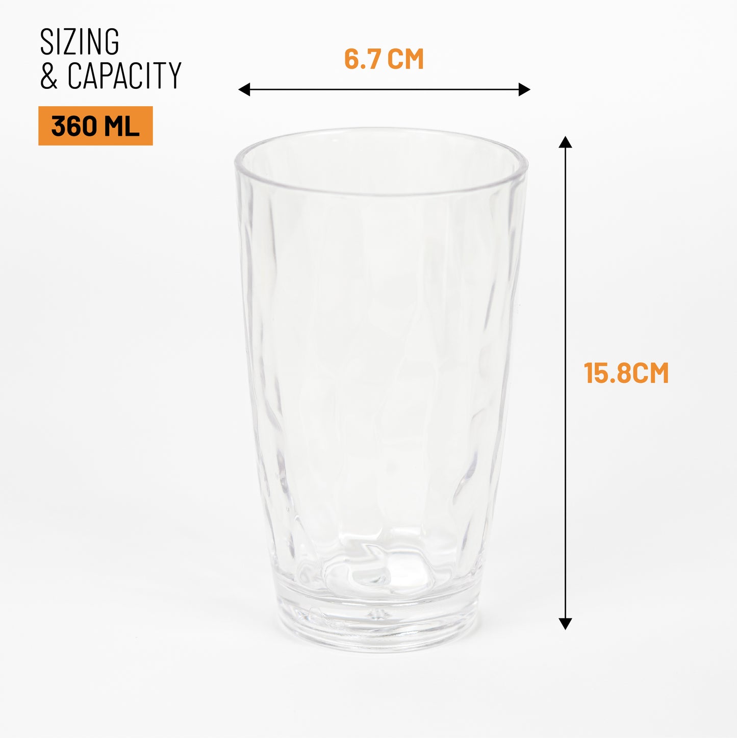 Acrylic Premium Quality Plastic Tall Tumblers | Set of 3